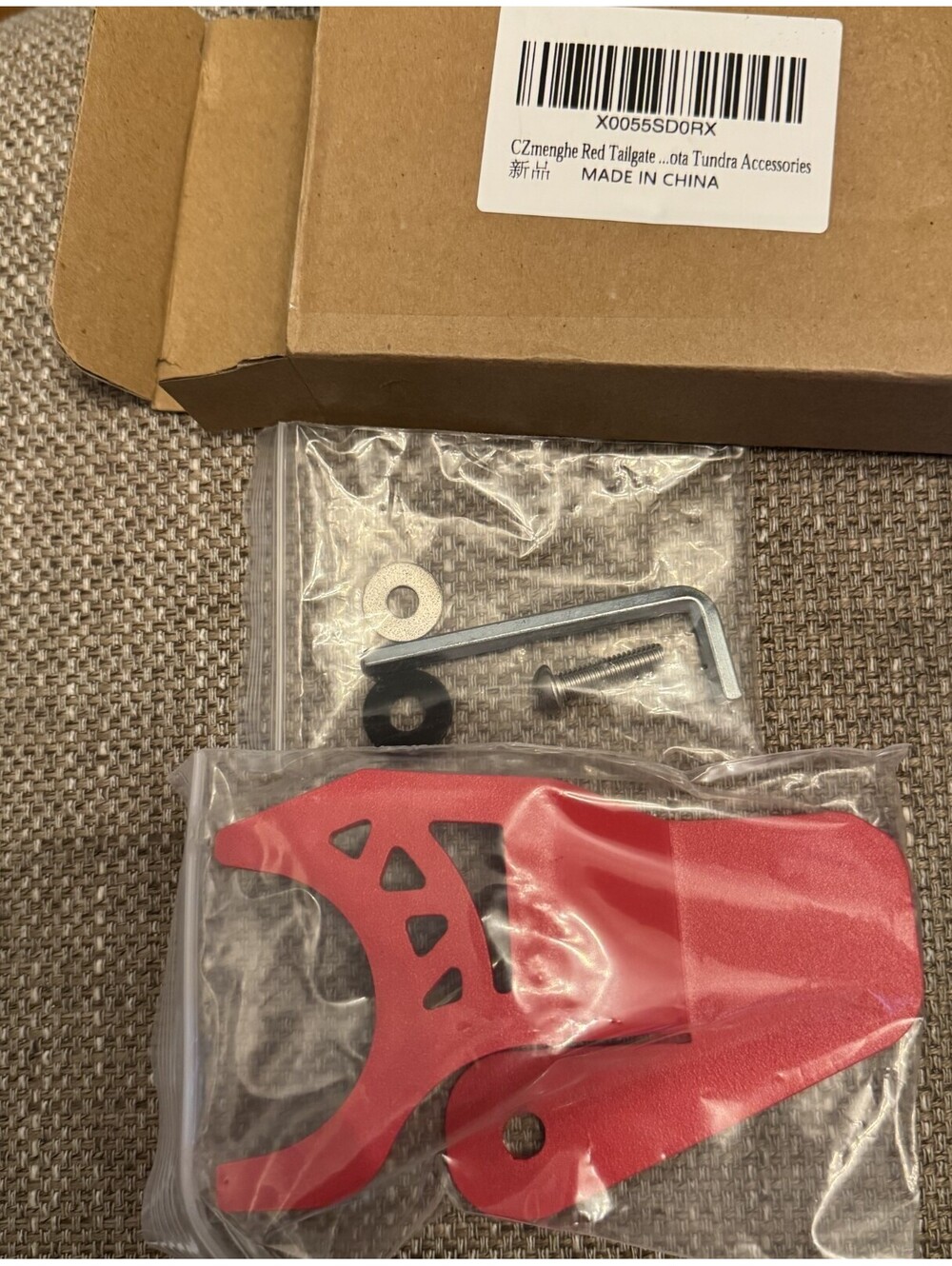 Tailgate Anti-Theft Lock Compatible with 2022-2026 Toyota Tundra Red New